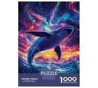 Puzzles for Teenagers 1000 Piece Whale Leaping Into Space Jigsaw Puzzle Brain Teaser Game Presents for Women Christmas Birthday Gifts 38x26cm/1000pcs