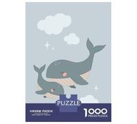 Puzzles for Teenagers 1000 Piece Whale Mom with Baby Puzzles for Adults Toy Wall Decor Analysis And Logic Challenging Game Gifts 38x26cm/1000pcs