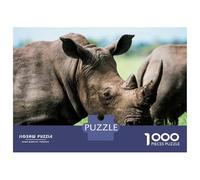 Puzzles for Teenagers 1000 Piece White Rhino Close-Up Puzzles for Adults Toy Wall Decor Analysis And Logic Challenging Game Gifts 70x50cm/1000pcs