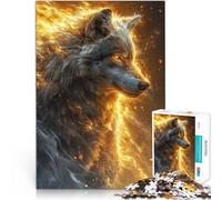 Puzzles for teenagers 1000 Piece white wolf energy Stressabbau Schwierige Herausforderung Wohnkunstdekor75x50cm