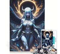 Puzzles for Teenagers 1000 Piece Winged Demon Girl with Horns Impossible Game Difficult Challenge Unique Birthday And Gifts 50x75cm
