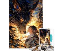 Puzzles for Teenagers 1000 Piece Wolf And Girl Help The Brain Exercise Difficult Hard Family Game Suitable for People Aged 14 And Above (38x52cm)