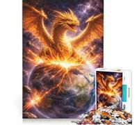 Puzzles for Teenagers 1000 Piece Yellow Dragon Liberation Relaxing Games Difficult And Challenge Every Piece Is Unique 38x52cm