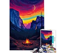 Puzzles for Teenagers 1000 Piece Yosemite Retro Pixel Art Learning Educational Toys Family Game for The Whole for Women Men (Size 75x50cm)