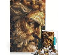 Puzzles for Teenagers 1000 Piece Zeus God Mosaic Relaxing Games Difficult And Challenge Every Piece Is Unique 38x26cm