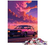 Puzzles for Teenagers 1000 Pieces A Boy And His Dream Car Help The Brain Exercise Tough Challenge Practical Game for And 14 Years And over (50x75cm)