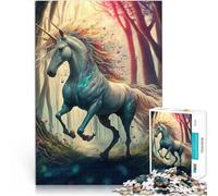 puzzles for teenagers 1000 pieces A cartoon unicorn Familienspiel zum Stressabbau, schwierige Herausforderung Kunstwerk Geschenk52x38cm