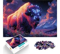 puzzles for teenagers 1000 pieces Abstract Animals Bison pädagogische Herausforderung Geeignet für die Schreibtischdekoration75x50cm