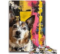 Puzzles for Teenagers 1000 Pieces Abstract Australian Pinscher Help The Brain Exercise Addictive Toys to Cultivate Patience Artists Collection, Fine Art 38x26cm