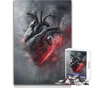 Puzzles for Teenagers 1000 Pieces Abstract Broken Heart Toys Educational Games Difficult Challenge Secret Santa Gifts Size 38x26cm