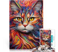puzzles for teenagers 1000 pieces Abstract Cat Help the brain exercise addictive toys to cultivate patience Enhance memory 50x70cm