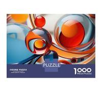 Puzzles for Teenagers 1000 Pieces Abstract Glass Sculpture Art Jigsaws for Adults Hands-on Game Difficult Hard Fun at Home Activities, 70x50cm/1000pcs