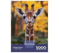 Puzzles for Teenagers 1000 Pieces Adorable Giraffe Portrait Adult Jigsaw Brain Teaser Game Pattern Assembly Unique Birthday And Xmas Gifts 52x38cm/1000pcs