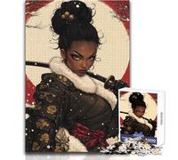 Puzzles for Teenagers 1000 Pieces Afro Samurai Woman Poster Toys Educational Games Difficult Challenge Secret Santa Gifts Size 50x75cm