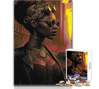 Puzzles for Teenagers 1000 Pieces Afrofuture Rising Steampunk Toys Educational Games Difficult Challenge Secret Santa Gifts Size 38x26cm
