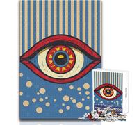 Puzzles for Teenagers 1000 Pieces All Seeing Evil Eye Art Toys Educational Games Difficult Challenge Secret Santa Gifts Size 38x26cm