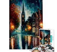 Puzzles for Teenagers 1000 Pieces Amsterdam in Color Difficult And Challenge Presents for Women Fun Games for And from 14 Years And over (38X52CM)