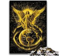 Puzzles for Teenagers 1000 Pieces Angel Flying over The Earth Challenging Family Activity Games DIY Toy for Home Wall Decor Gifts 26x38cm