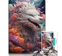 Puzzles for Teenagers 1000 Pieces Animal Colourful Dragon Teenager Jigsaw,Educational Games Home Decoration Suitable for Desktop Decoration (size 38x26cm)