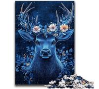 Puzzles for Teenagers 1000 Pieces Animal Deer 1000 Pieces for Teenagers,Staycation Kill Time with Fully Interlocking Randomly Shaped Pieces (38x26cm)