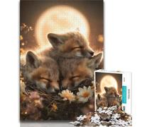 Puzzles for Teenagers 1000 Pieces Animal Fox,Help The Brain Exercise Addictive Toys to Cultivate Patience Gift For Birthdays (38x26cm)