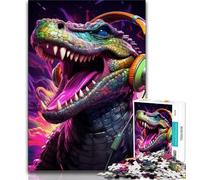 Puzzles for Teenagers 1000 Pieces Animal Nile Crocodiles,Educational Family Game Wall Decoration Unique Birthday And Xmas Gifts (75x50cm)