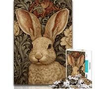 Puzzles for Teenagers 1000 Pieces Animal Rabbit 1000 Pieces for Teenagers,Staycation Kill Time with Matching Poster And Trivia Sheet (size 38x26cm)
