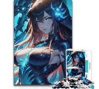 Puzzles for Teenagers 1000 Pieces Anime Female Warrior Hand Speed Race Impossible Game for 14+ Puzzle Game Offered 38x52cm