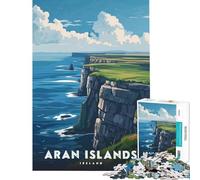 Puzzles for Teenagers 1000 Pieces Aran Islands Cliffs Learning Educational Toys Family Game Wall Decoration Gifts for Women Men (Size 38x26cm)