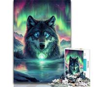 Puzzles for Teenagers 1000 Pieces Arctic Wolf,Stress Reliever Difficult Challenge Every Piece Is Unique - Challenging Family Fun Game (38x26cm)