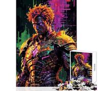 Puzzles for Teenagers 1000 Pieces Ares︰ Neon Warlord Educational Game Pattern Assembly DIY Toys Birthday Present,Travel Gifts, (38x26cm)