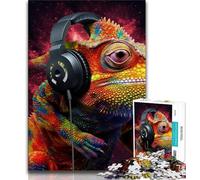 Puzzles for Teenagers 1000 Pieces Art Chameleon Teenager Puzzles,Family Activity Fun at Home Activities, Birthday Present,Travel Gifts (size 75x50cm)