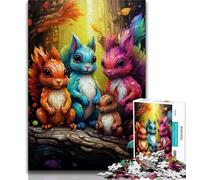 Puzzles for Teenagers 1000 Pieces Art Cute Squirrel,Educational Games Home Decoration Educational Game for Birthday,Chrismas (38x26cm)
