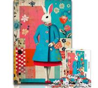 Puzzles for Teenagers 1000 Pieces Artistic Bunny Teenager Puzzles,Family Activity Fun at Home Activities, Birthday Present,Travel Gifts (size 38x26cm)