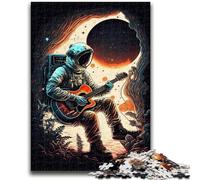 Puzzles for Teenagers 1000 Pieces Astronaut Playing Guitar Challenging Game And Family Play for Is Ideal As A Gift for The Whole Family 26x38cm
