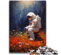Puzzles for Teenagers 1000 Pieces Astronaut Praying Puzzles for Adults,Educational Stress Relief Toy Great Gifts And Toys (50x75cm)