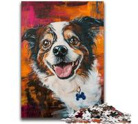 Puzzles for Teenagers 1000 Pieces Australian Shepherd Puzzles for Teenagers,Learning Educational Toys Family Games Unique Birthday And Gifts (75x50cm)
