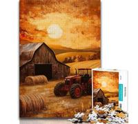 Puzzles for Teenagers 1000 Pieces Autumn Farm 1000 Pieces for Teenagers,Staycation Kill Time with Matching Poster And Trivia Sheet (size 38x26cm)