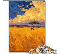 Puzzles for Teenagers 1000 Pieces Autumn Wheat Field Learning Educational Toys Family Games Suitable for Desktop Decoration (size 26x38cm)
