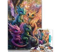 Puzzles for Teenagers 1000 Pieces Baby Dragon 1000 Pieces for Teenagers,with Matching Poster And Trivia Sheet for And Age 14 Years Up 38x26cm