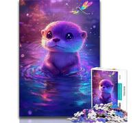 Puzzles for Teenagers 1000 Pieces Baby Otter 1000 Pieces for Teenagers,with Matching Poster And Trivia Sheet for And Age 14 Years Up 38x26cm