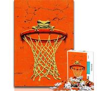 Puzzles for Teenagers 1000 Pieces Basketball And Frog Teenager Jigsaw,Educational Games Home Decoration Birthday Present, Gifts, Wall Art (size 75x50cm)