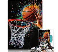 Puzzles for Teenagers 1000 Pieces Basketball Sports,Educational Games Home Decoration Educational Game for Birthday,Chrismas (38x26cm)