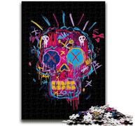 Puzzles for Teenagers 1000 Pieces Basquiat-style Robot Family Game Stress Reliever Difficult Challenge Secret Santa Gifts 26x38cm