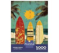 Puzzles for Teenagers 1000 Pieces Beach Vibes Surfboards Jigsaws for Adults Fun Games But Fun And Humorous Christmas Birthday Gifts 38x26cm/1000pcs