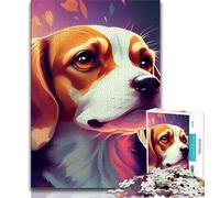 Puzzles for Teenagers 1000 Pieces Beagle Colorful Teenager Puzzles,is Ideal As Gifts for The Whole Family Suitable for And 14 (size 75x50cm)