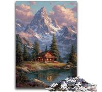 Puzzles for Teenagers 1000 Pieces Beautiful Log Cabin 1000 Pieces for Adults,is Ideal As Gifts for The Whole Family Suitable for And 14 (38x26cm)