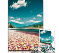 Puzzles for Teenagers 1000 Pieces Beautiful Mountain River 1000 Pieces for Teenagers,with Matching Poster And Trivia Sheet for And Age 14 Years Up 38x26cm