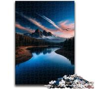 Puzzles for Teenagers 1000 Pieces Beautiful Mountains And Lakes Challenging Family Activity Games DIY Toy for Home Wall Decor Gifts 50x75cm