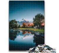 Puzzles for Teenagers 1000 Pieces Beautiful Mountains And Lakes Learning Educational Toys Family Games Enhance Love between Couples 26x38cm
